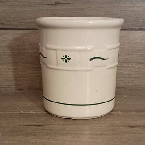 Longaberger Traditional Woven Heritage Green Utensil Crock 5.5" Tall